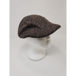 Lids Men's Cabbie Newsboy Flat Cap Hat Golf 80s Retro Classic Wool Tweed Lg/XL